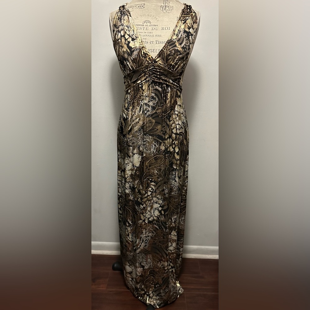 CLEO APPAREL MEDIUM STRETCHY MAXI RACERBACK DRESS